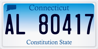 CT license plate AL80417
