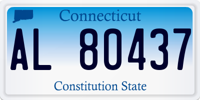 CT license plate AL80437