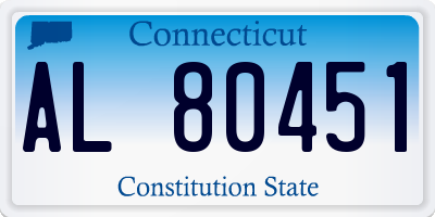 CT license plate AL80451