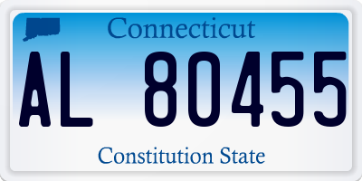 CT license plate AL80455