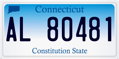CT license plate AL80481