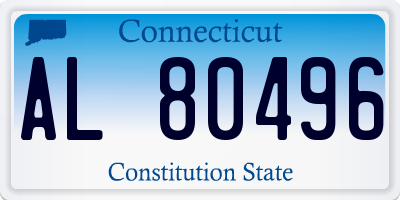 CT license plate AL80496