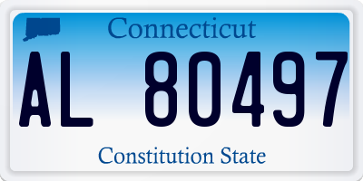 CT license plate AL80497