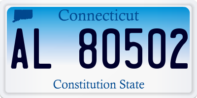 CT license plate AL80502
