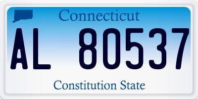 CT license plate AL80537