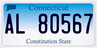CT license plate AL80567