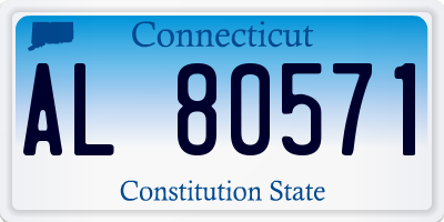 CT license plate AL80571