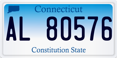 CT license plate AL80576