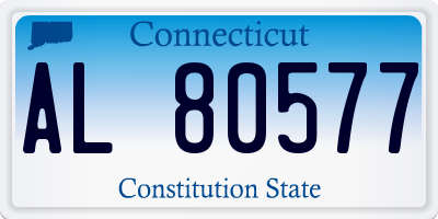 CT license plate AL80577