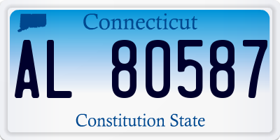 CT license plate AL80587