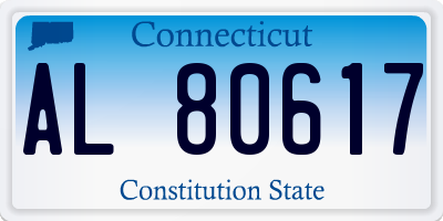 CT license plate AL80617