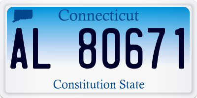 CT license plate AL80671
