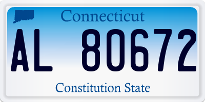 CT license plate AL80672