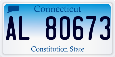 CT license plate AL80673