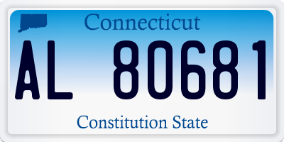 CT license plate AL80681