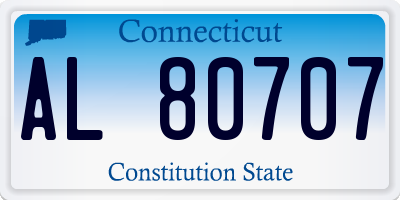 CT license plate AL80707