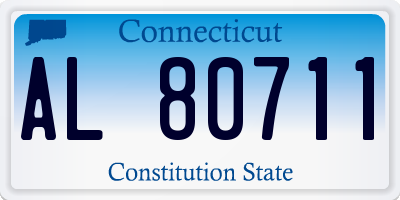 CT license plate AL80711