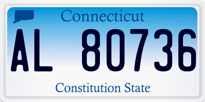 CT license plate AL80736