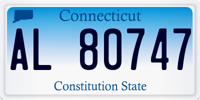 CT license plate AL80747