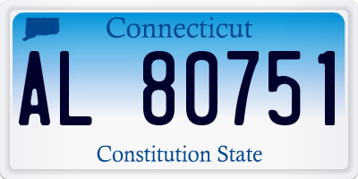 CT license plate AL80751