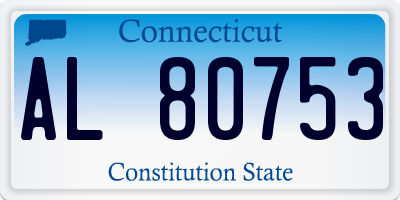 CT license plate AL80753