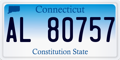 CT license plate AL80757