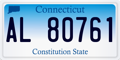 CT license plate AL80761