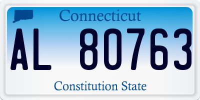 CT license plate AL80763