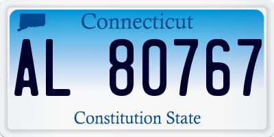 CT license plate AL80767