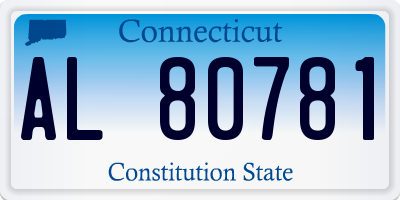 CT license plate AL80781