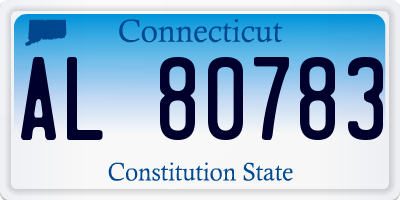 CT license plate AL80783