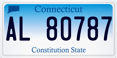 CT license plate AL80787