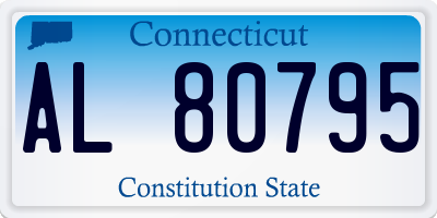 CT license plate AL80795