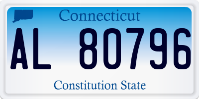 CT license plate AL80796