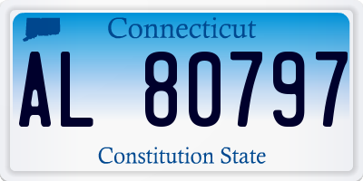 CT license plate AL80797