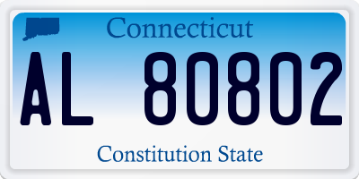 CT license plate AL80802