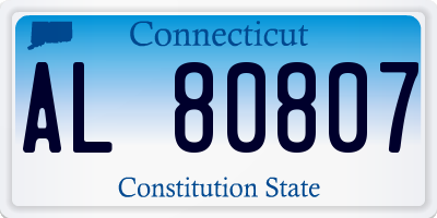 CT license plate AL80807