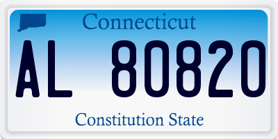 CT license plate AL80820