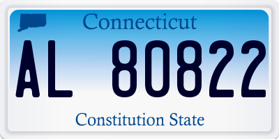 CT license plate AL80822