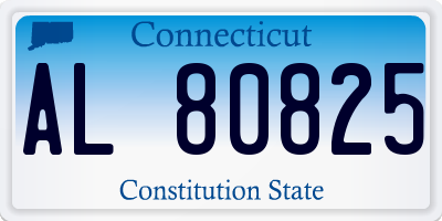 CT license plate AL80825