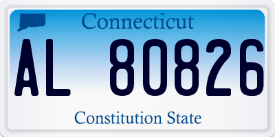 CT license plate AL80826
