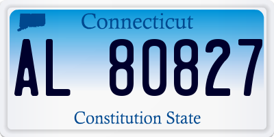 CT license plate AL80827