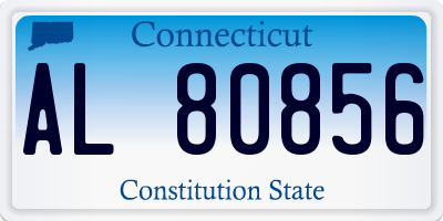 CT license plate AL80856
