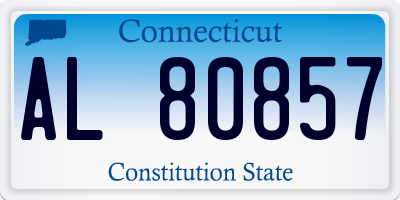 CT license plate AL80857