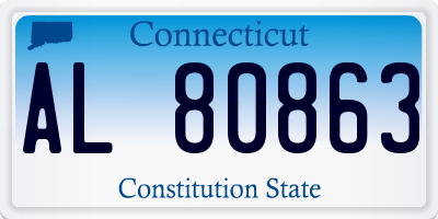 CT license plate AL80863