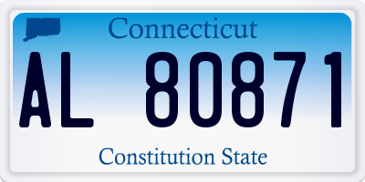 CT license plate AL80871