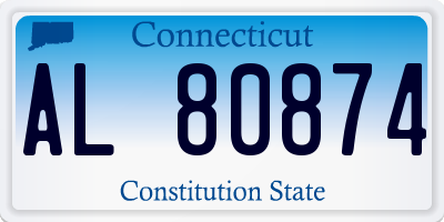CT license plate AL80874