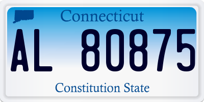 CT license plate AL80875