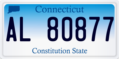 CT license plate AL80877