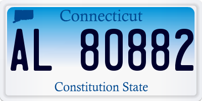 CT license plate AL80882